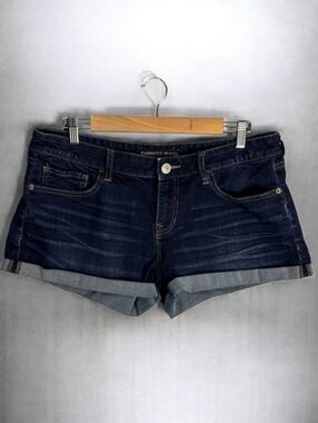 Express shorts women’s size 10 Dark Blue Jean denim shorts cuffed